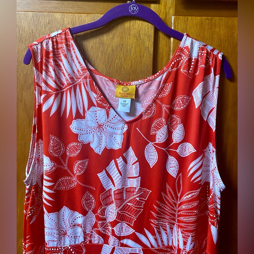 Ruby Rd. Tropical Puff Print Maxi Dress - Picture 6 of 11